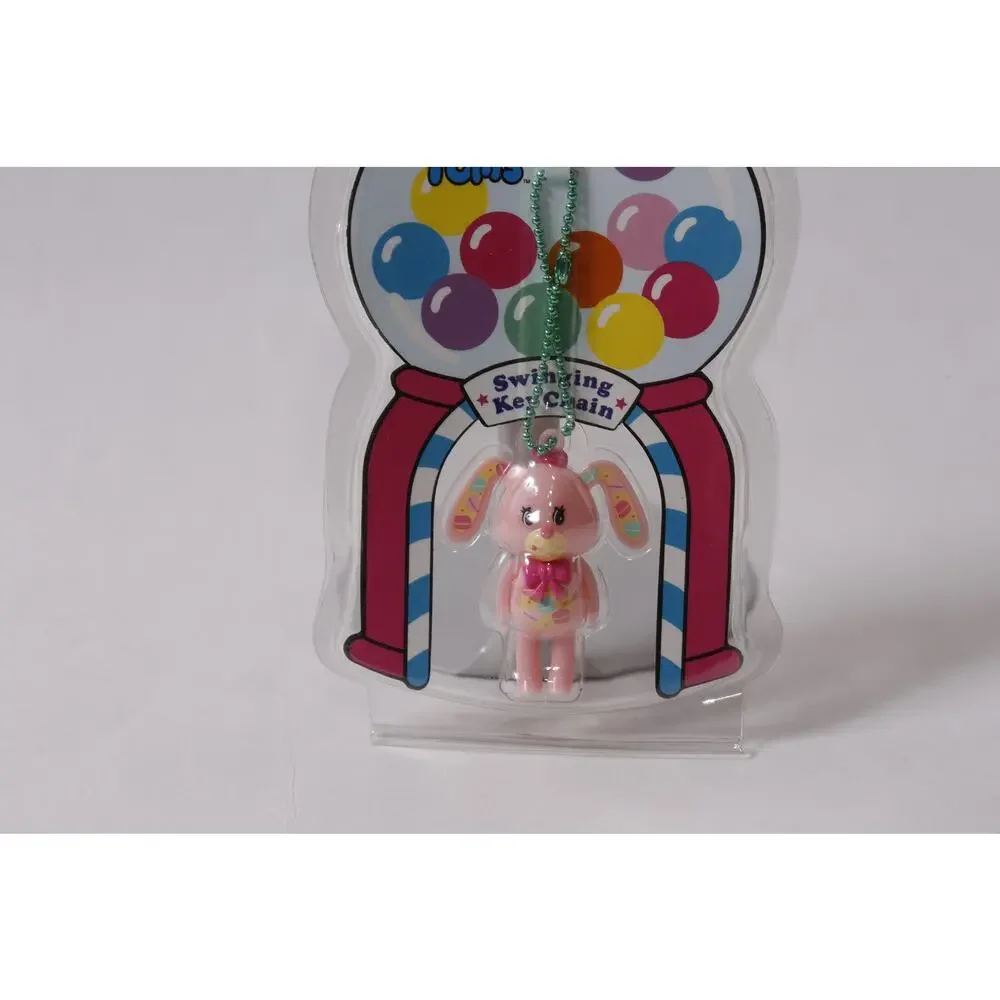 Rare Japan Excl 2008 Yum Yums Swinging Keychain Pink Rabbit Collectible Bag Cli